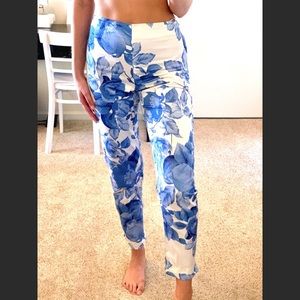 Floral Blue Pants